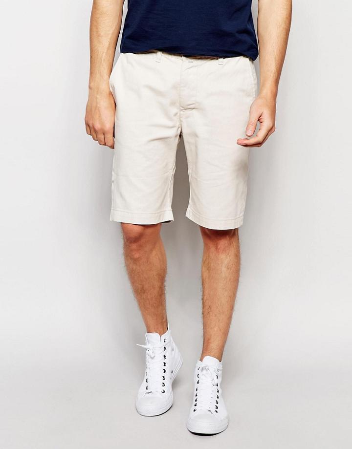 D-struct Turn Up Chino Shorts - Beige