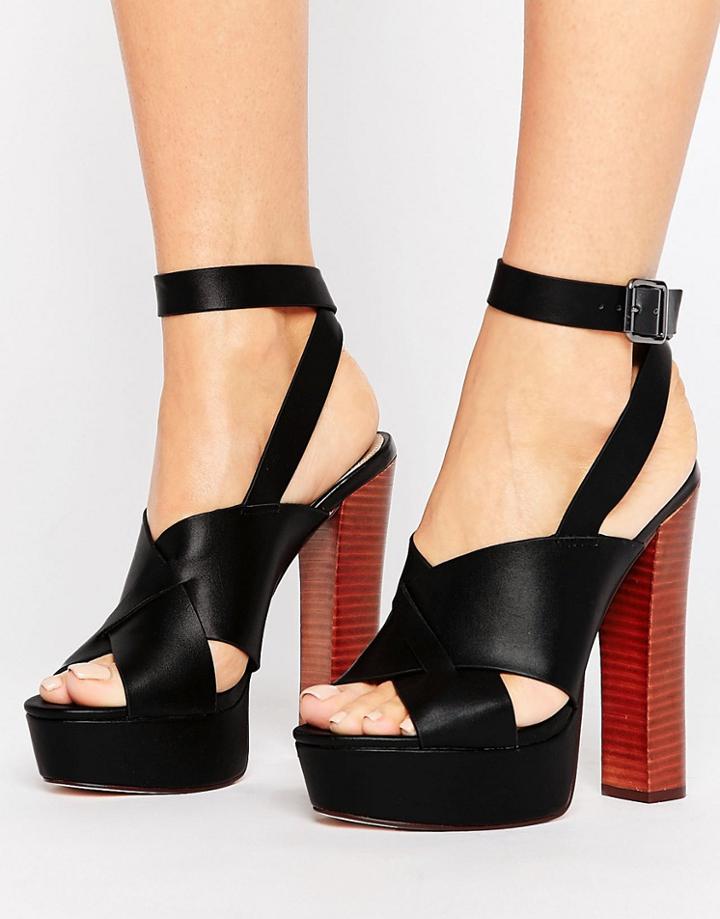 Asos Tulem Platform Heeled Sandals - Black