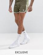 Puma Retro Mesh Shorts In Green Exclusive To Asos - Green