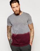 Asos T-shirt With Acid Wash And Dip Dye