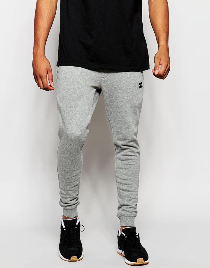 Jack & Jones Joggers With Cuffed Hem - Lighte Gray Melange