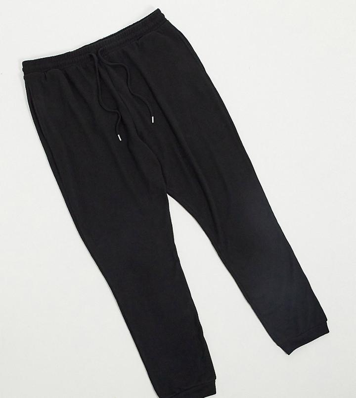 Asos Design Tall Supersoft Slim Leg Sweatpants In Black