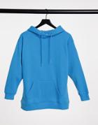 Urban Bliss Oversized Boyfriend Hoodie In Blue-blues