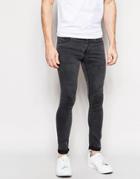 Pull & Bear Super Skinny Fit Jeans In Gray Wash - Gray
