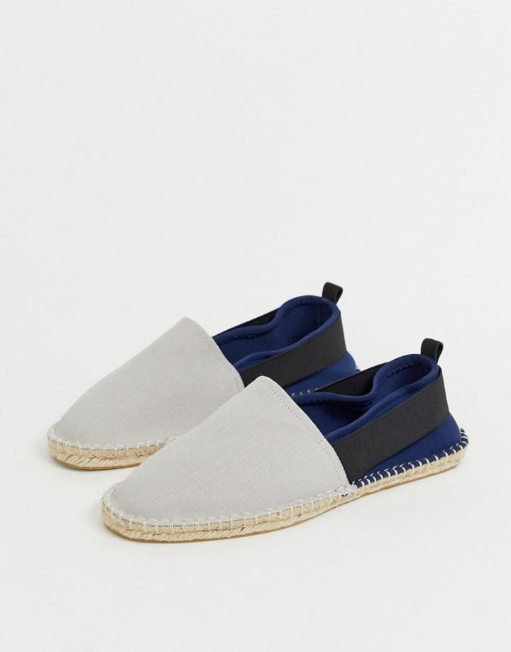 Asos Design Espadrilles With Elastic Back Detail