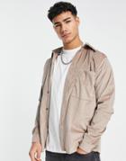 Bolongaro Trevor Oversized Cord Shirt In Tan-brown