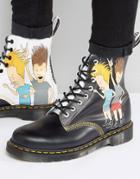Dr Martens 1460 Pascal Beavis & Butthead Print 8 Eye Boots - White