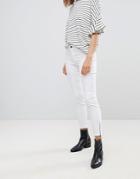 Vero Moda Super Skinny Jean With Ankle Zip - White
