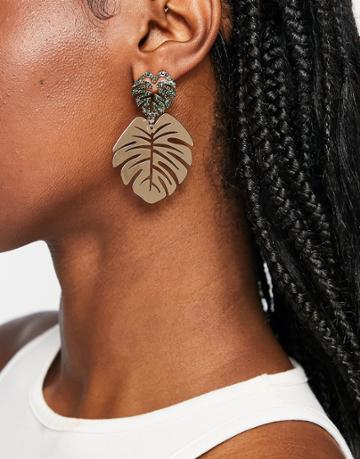 Aldo Deemann Palm Earrings In Gold