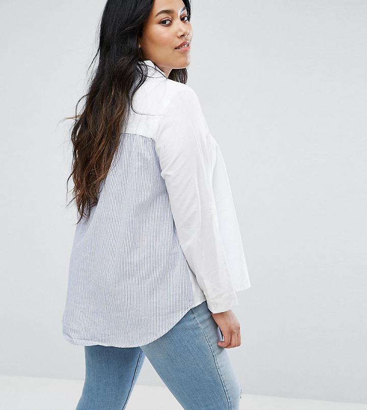 Influence Plus Contrast Layer Shirt - Blue