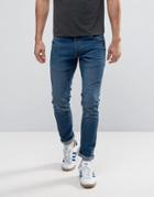 Solid Skinny Fit Jeans With Stretch - Black
