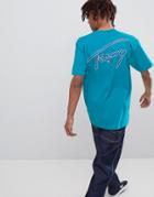 Tommy Jeans Signature Capsule Logo Front And Back Print T-shirt Relaxed Fit In Turquoise Blue - Blue
