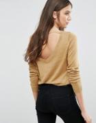 Vila Scoop Back Sweater - Brown