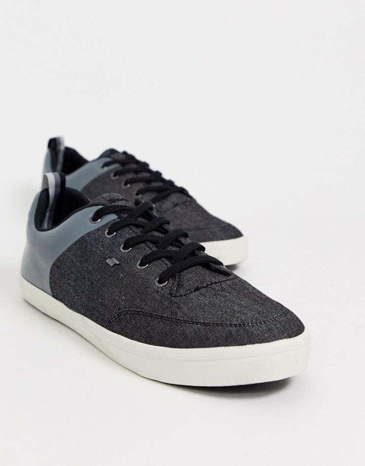 Boxfresh Mixed Fabric Sneaker In Blue