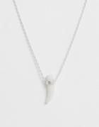 Vila Faux Tooth Necklace - Silver