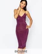 Club L Midi Dress With Cami Strap - Orchid