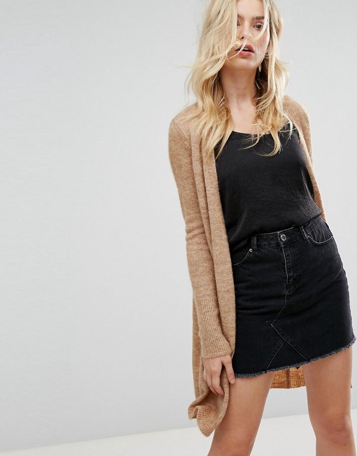 Only Long Sleeve Cardigan - Tan