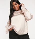 Neon Rose Plus Vintage Blouse With Lace Collar And Cuffs