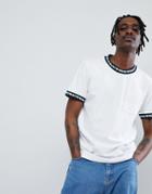 Dc Shoes T-shirt With Neck Taping Detail In White - White