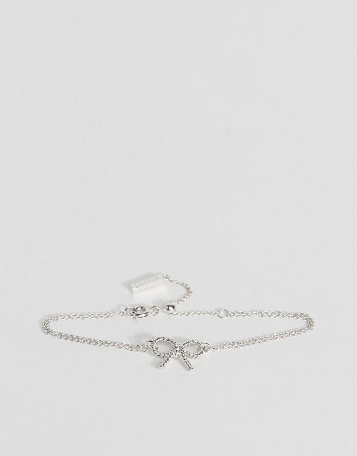 Olivia Burton Vintage Bow Chain Bracelet In Silver - Silver