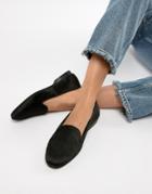Asos Design Leo Leather Ballet Flats - Black