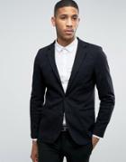 Pull & Bear Blazer In Black - Black