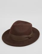 Goorin Fratelli Fedora Hat In Brown - Brown