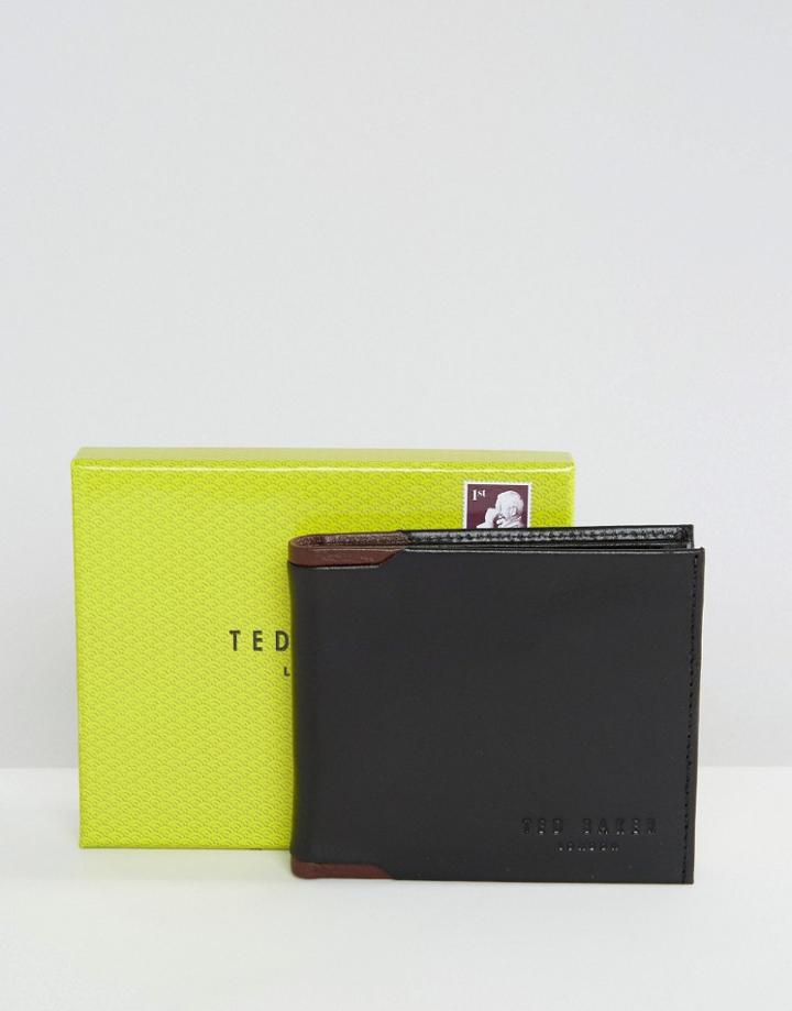Ted Baker Leather Wallet Bifold - Black