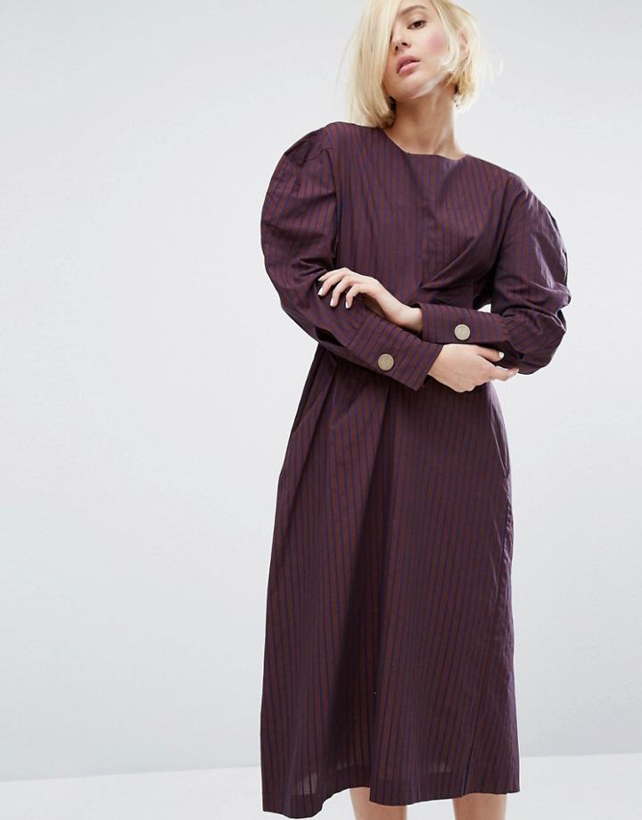 Style Mafia Juliet Volume Shoulder Dress - Purple