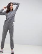 Asos Design Lounge Sweat And Jogger Set-gray