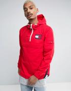 Tommy Jeans 90s Packable Jacket M16 Hooded Overhead In Red - Red