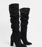 Z Code Z Exclusive Vanda Vegan-friendly Slouch Knee Boots In Black