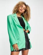 Asos Design Oversized Grandaddy Blazer In Bright Green