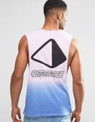 Asos Amnesia Ibiza Sleeveless T-shirt With Extreme Drop Armhole - Pink