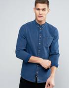 Minimum Oliseo Indigo Denim Shirt Buttondown Slim Fit In Blue - Blue