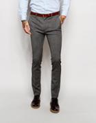 Asos Super Skinny Suit Pants In Multi - Gray