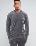 Emporio Armani Sweatshirt In Chenille - Gray