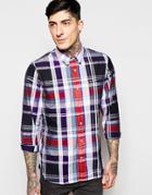 Fred Perry Shirt With Bold Check - White