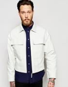 Asos Military Jacket With Chest Pockets In Stone - Stone