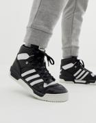Adidas Originals Rivalry Hi Top Sneakers In Black - White