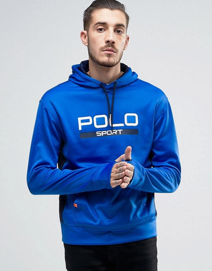Polo Sport By Ralph Lauren Large Logo Hoodie In Blue - Blue