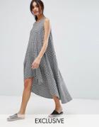 Vero Moda Gingham Oversized A Line Smock Dress - Multi