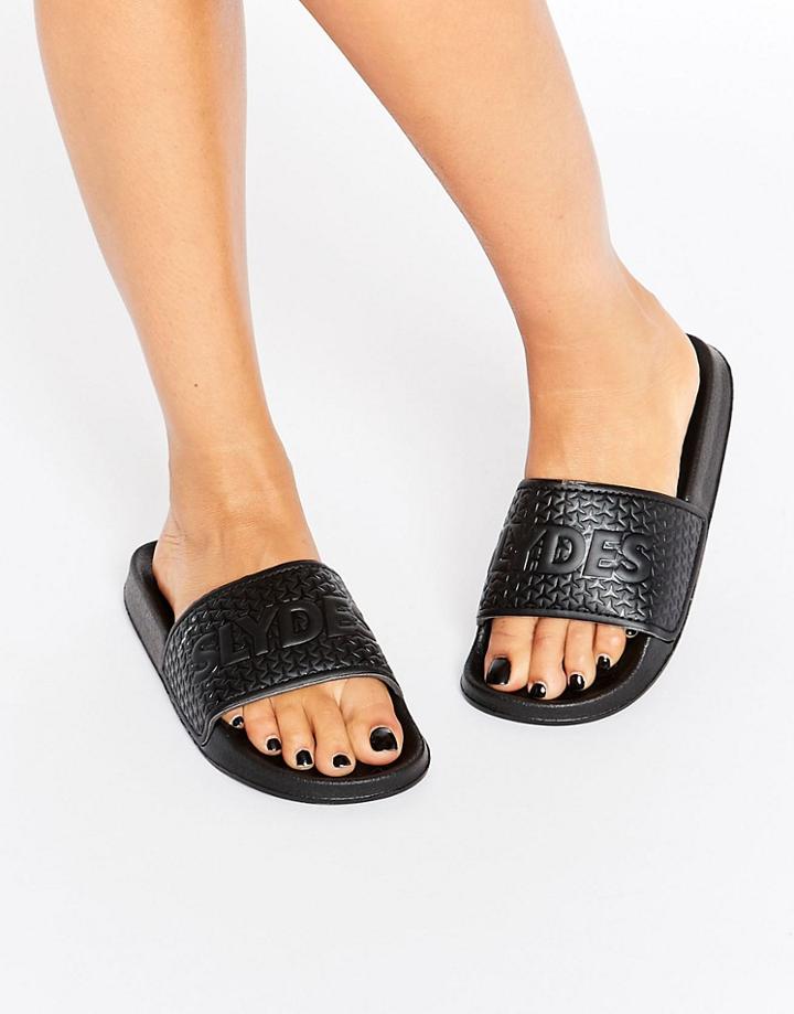 Slydes Logo Sandal - Black