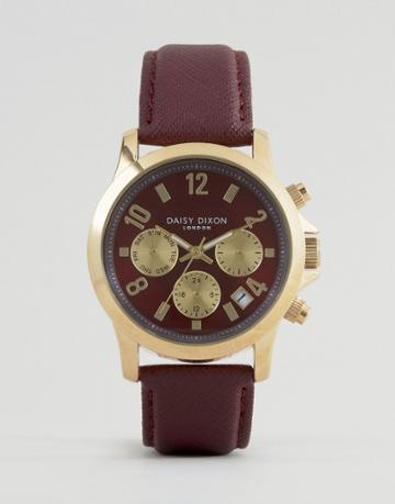 Daisy Dixon Bordo Leather Adriana Watch Dd002rg - Purple