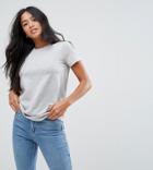 Asos Petite Boxy Scoop Neck T-shirt - Gray