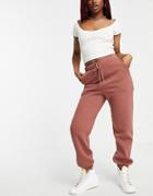 Asos Design Hourglass Set Oversized Sweatpants In Cognac Brown