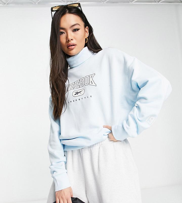 Reebok Freestyle Retro Sweatshirt In Baby Blue