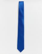 Gianni Feraud Plain Satin Tie - Blue