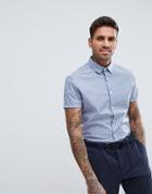 Asos Smart Skinny Stripe Shirt - Blue
