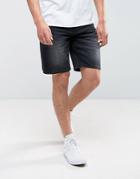 Troy Rip And Repair Denim Jog Shorts - Black